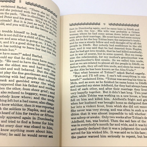 1945 Heidi by Johanna Spyri Illustrated Vintage Junior Library Hardbound Book - Picture 8 of 15